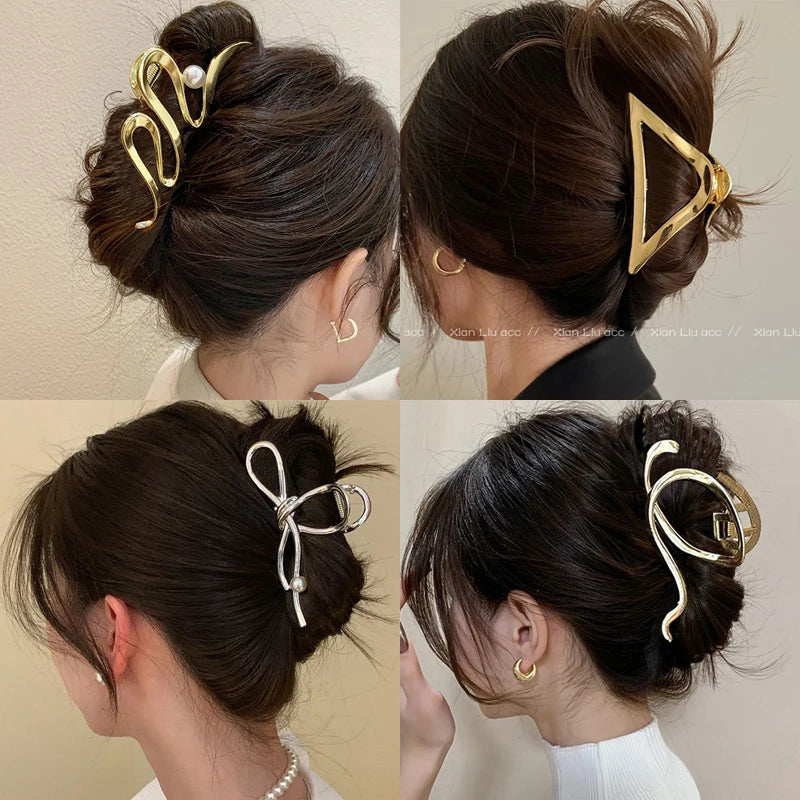 Femlion Geometric Hair Claw Barrettes for Women Girls - Stylish Hair Accessories