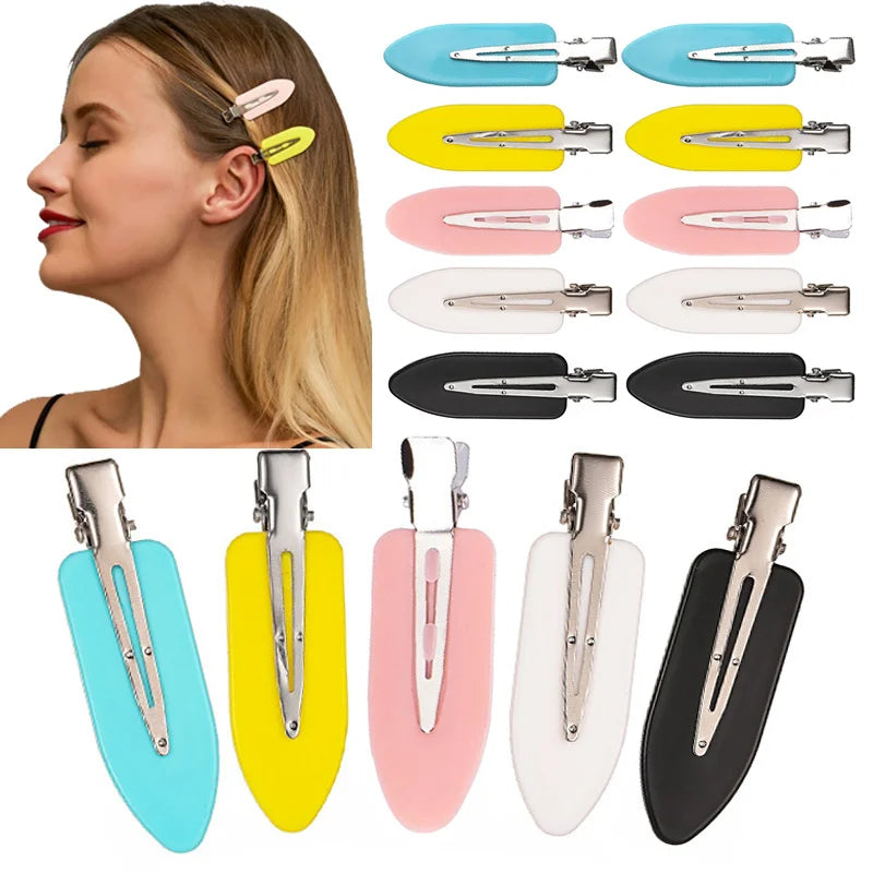 Femlion Solid Color Geometric Hairpin Set for Women - Stylish Hair Clips Headwear