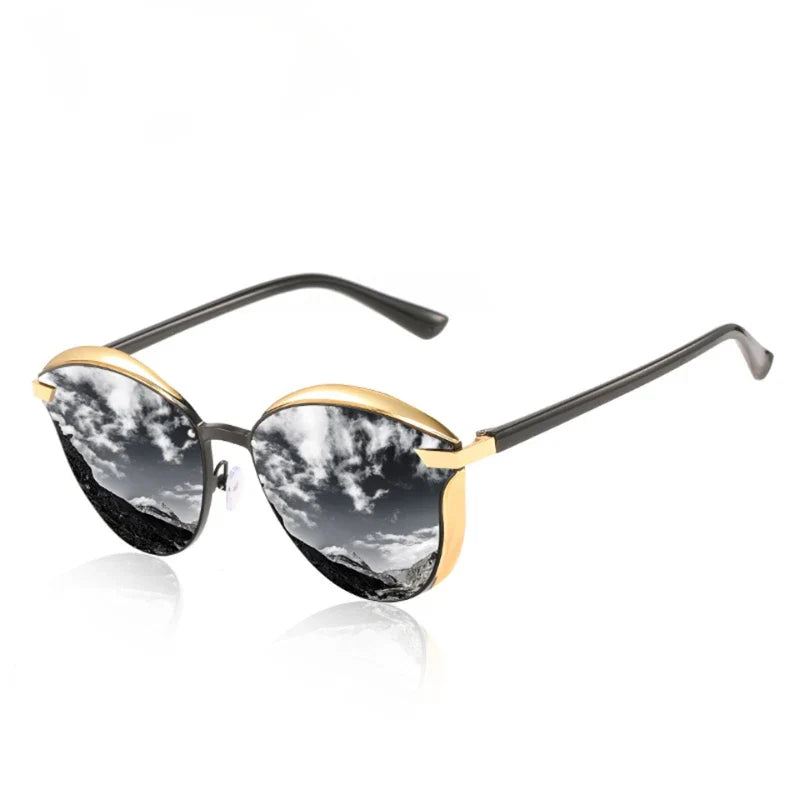 Femlion Cat Eye Polarized Sunglasses for Women Men Driving Vintage Fashion