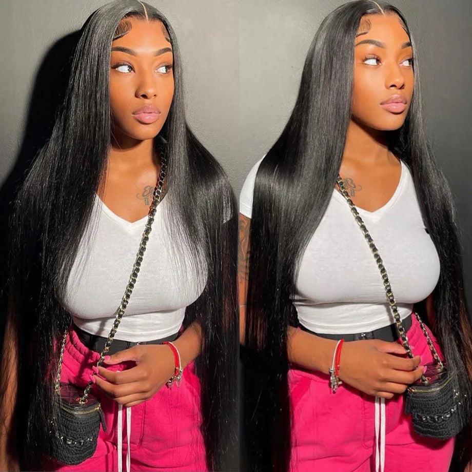 Femlion 13x6 HD Lace Front Wig Pre Plucked Human Hair Full Lace Wig