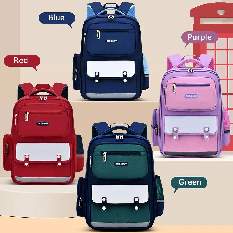 Femlion Kids Orthopedic School Backpacks - Chinese Style Retro Design for Boys and Girls