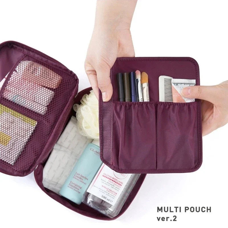 Femlion Makeup Organizer Bag for Women - Toiletry Travel Kit Vanity Pouch