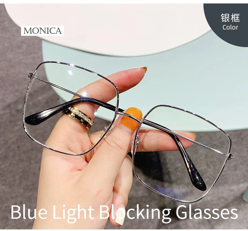 Femlion Anti-blue Light Glasses - Polygon Frame Blue Light Blocking Eyewear