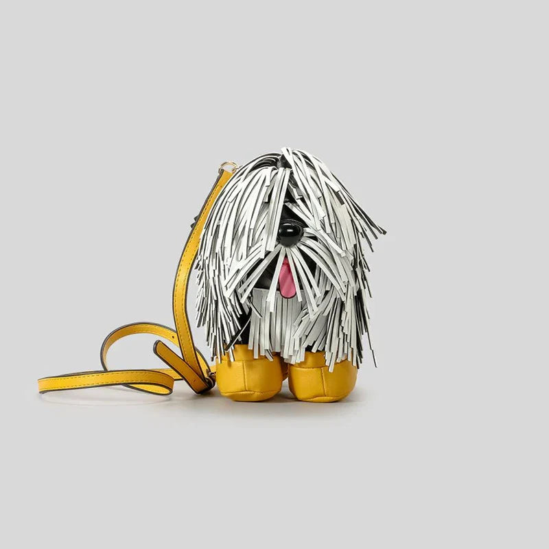 Femlion Chow Chow Design Shoulder Bag with Tassel Detail