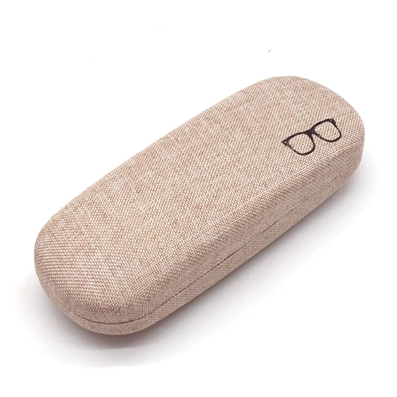 Femlion Linen Hard Shell Glasses Case for Sunglasses and Eyeglasses