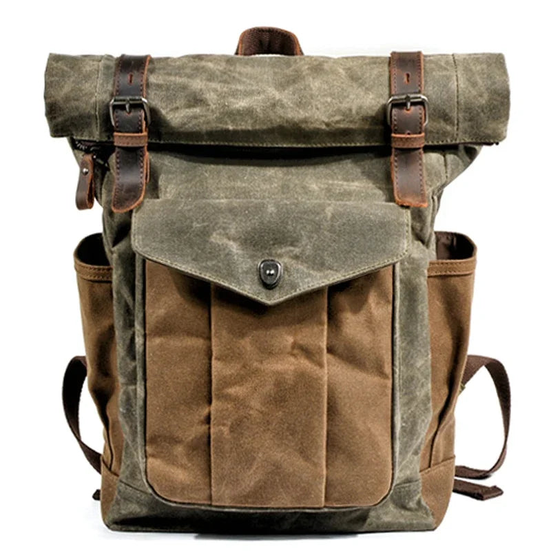 Femlion Vintage Canvas Backpack: Luxury Men's Travel Daypack, Waterproof & Large