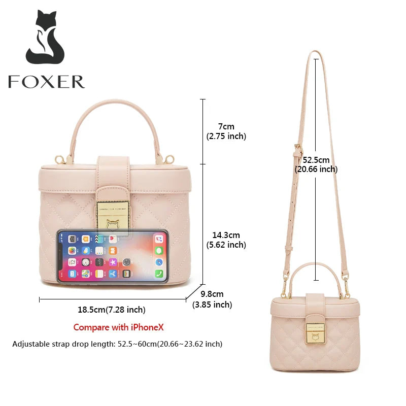 Femlion Fashion Box Bag Mini Handbag Women's Crossbody Shoulder Messenger Elegant Totes