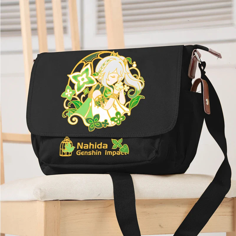 Femlion Anime Kazuha Zhong Li Shoulder Bag Crossbody Messenger for Fashion and Travel