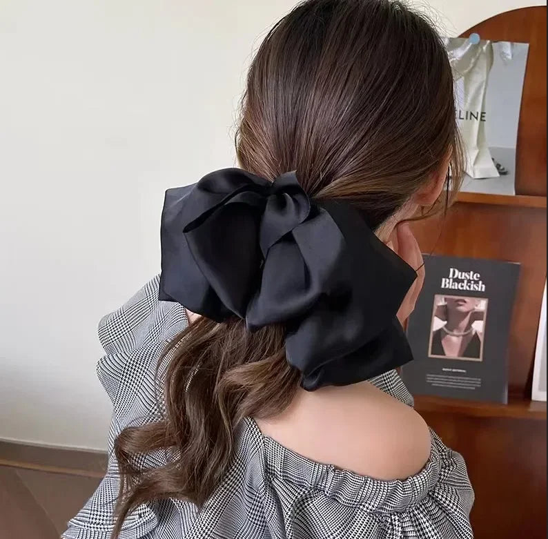 Femlion Plaid Bow Hair Pin: Elegant Big Size Spring Hair Clips for Girls and Women