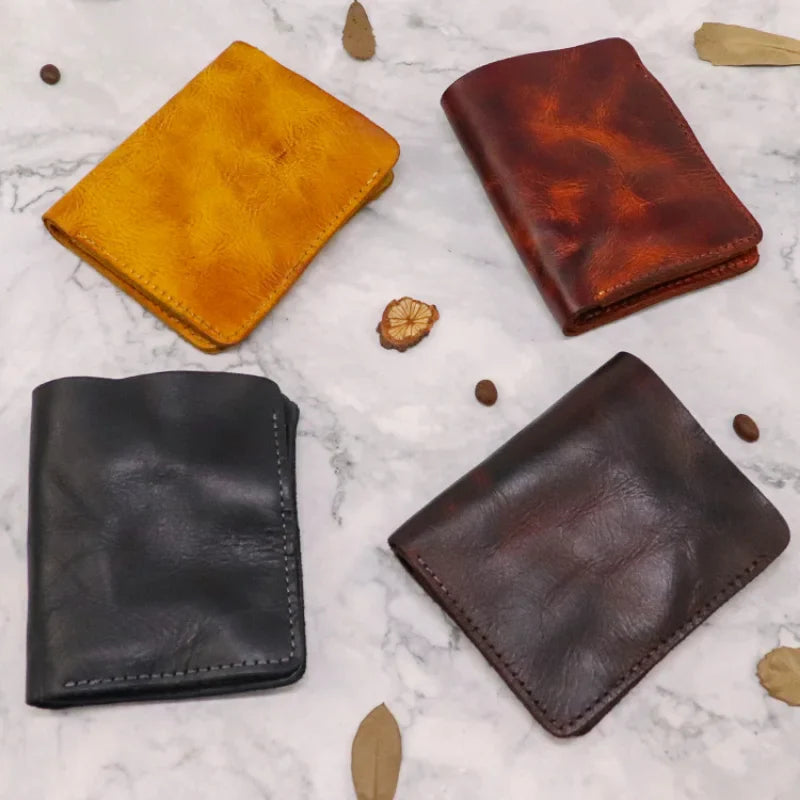 Femlion Minimalist Hand-Painted Leather Wallet