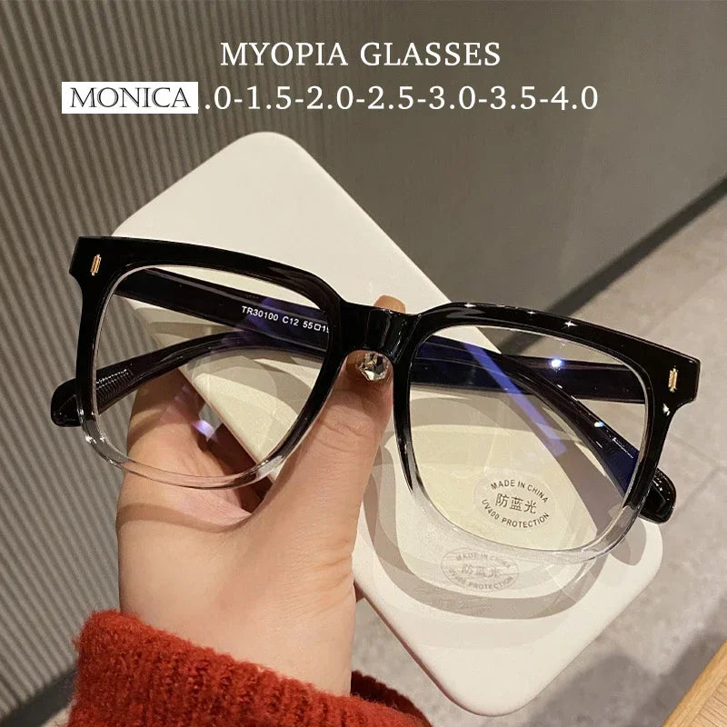 Femlion Oversized Blue Light Blocking Myopia Glasses Luxury Eyewear