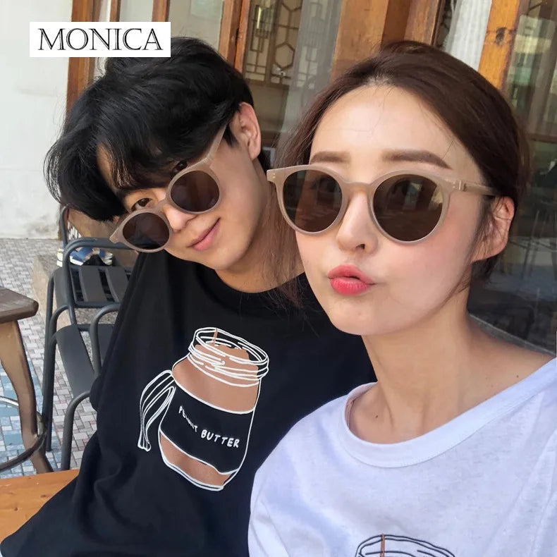 Femlion Retro Round Sunglasses Women Classic Vintage Small Frame Sun Glasses Black