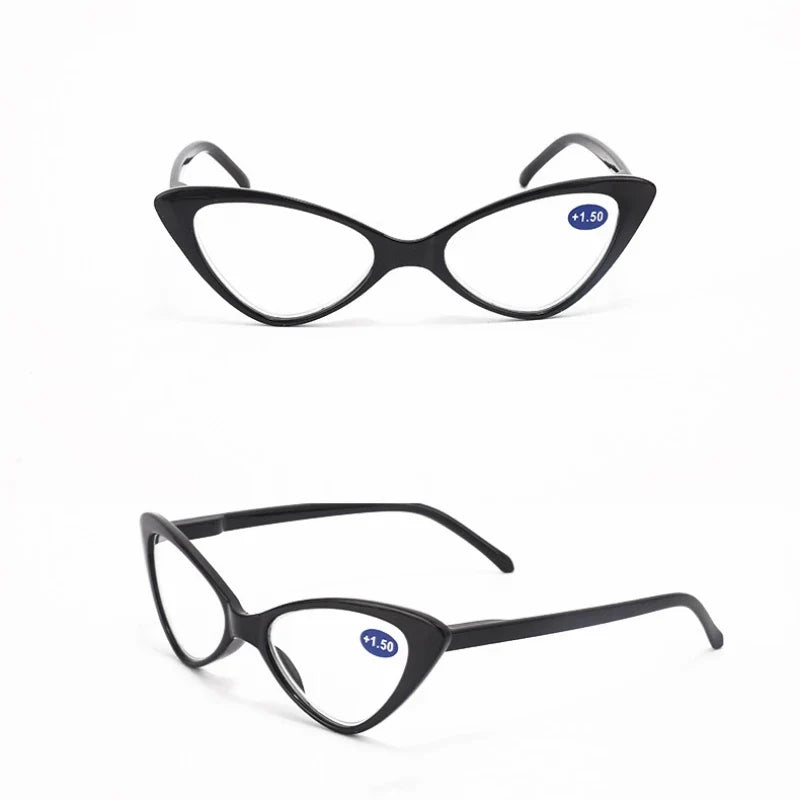 Femlion Retro Cat Eye Reading Glasses Women Small Frame Clear Lens Presbyopic Eyeglasses