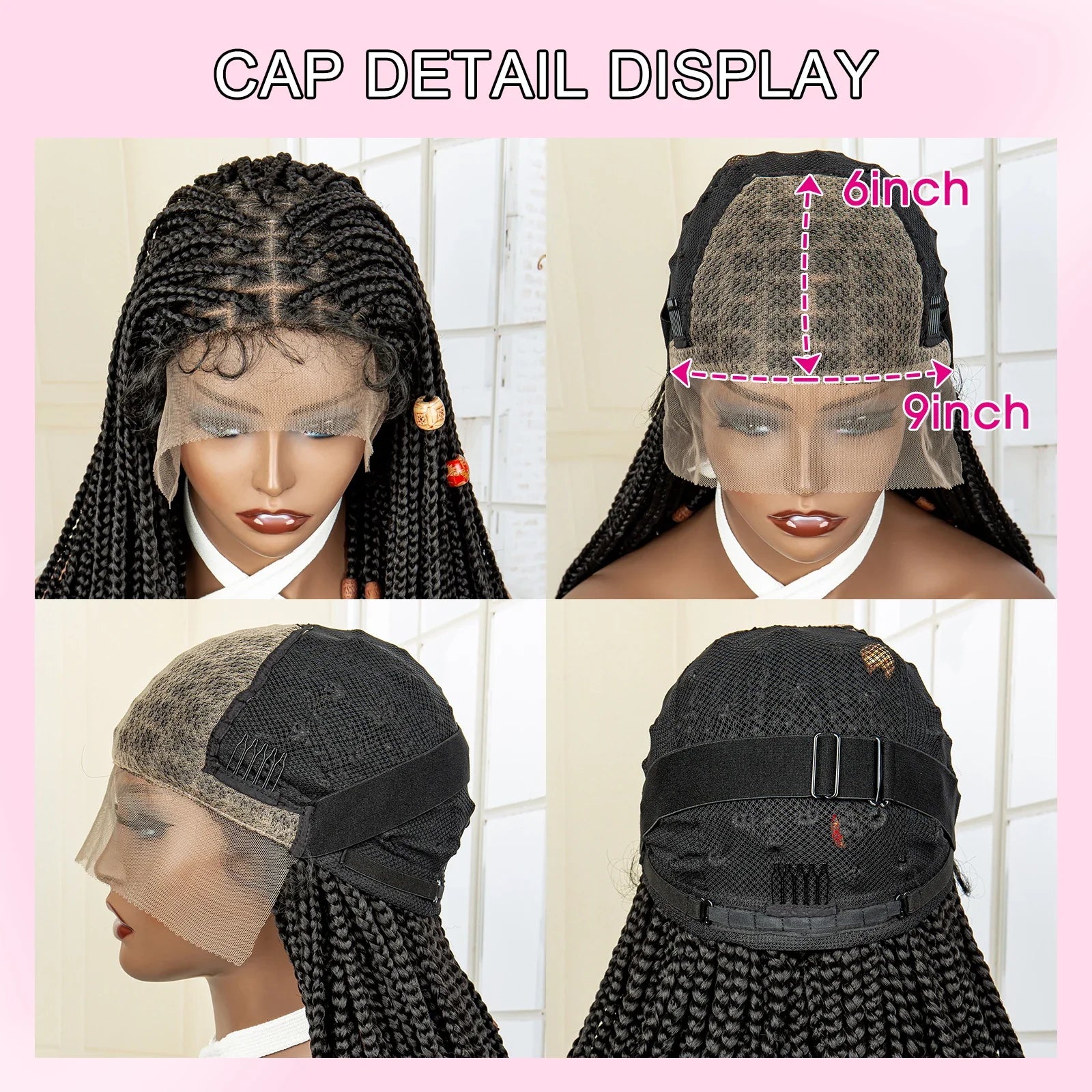 Femlion 14" Knotless Box Cornrow Braided Synthetic Lace Front Wig