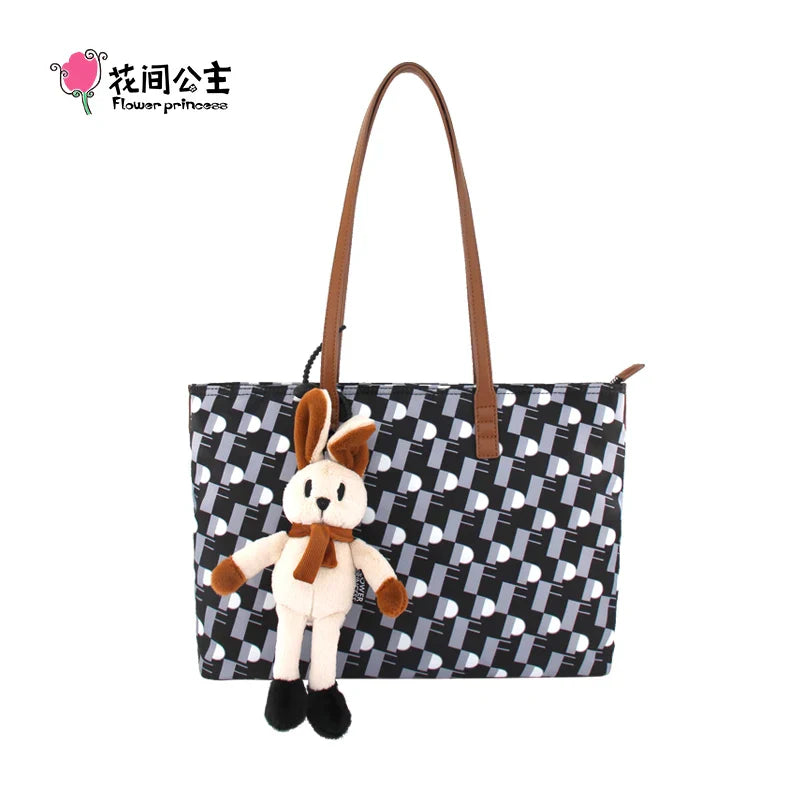 Femlion Flower Princess Tote Bag 2024 Trend Fashion Handbag for Women