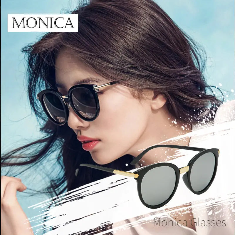 Femlion Retro Round Vintage Sunglasses Women Fashion Brand UV400 Shades