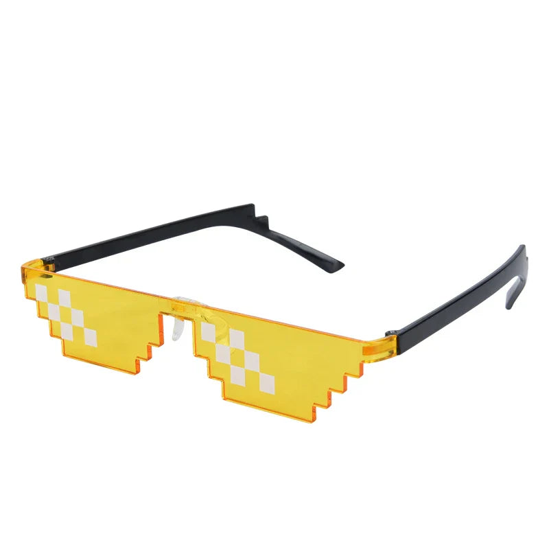 Femlion Pixel Code Decorative Bungee Sunglasses for Women and Men