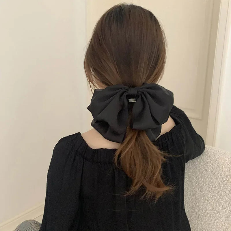 Femlion Elegant Big Bow Hair Pin Ribbon for Girls Women Headwear Hair Accessories