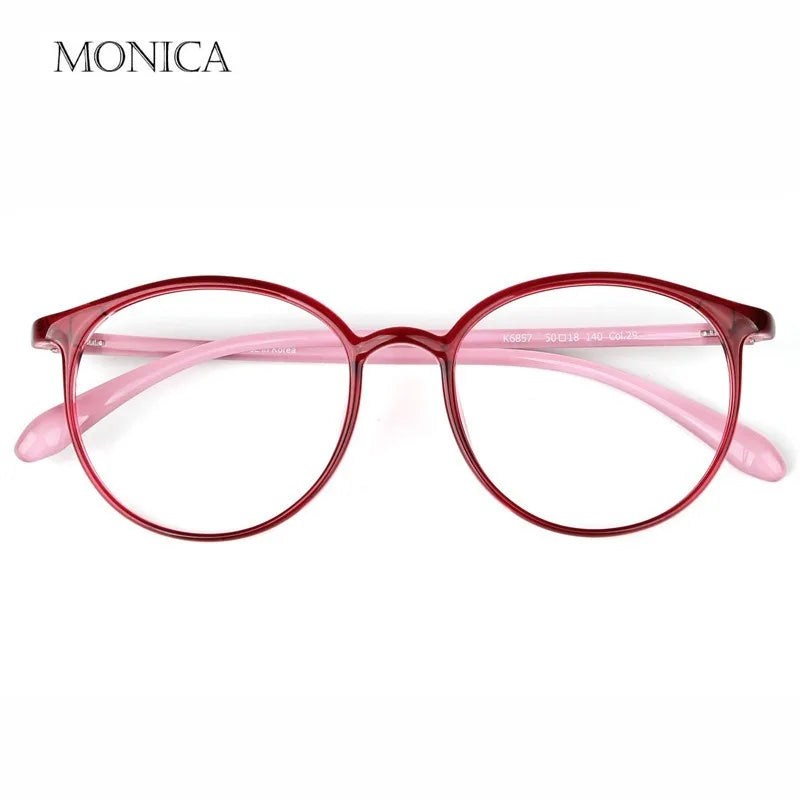 Femlion Elegant Purple Round Anti Blue Light Reading Glasses for Women