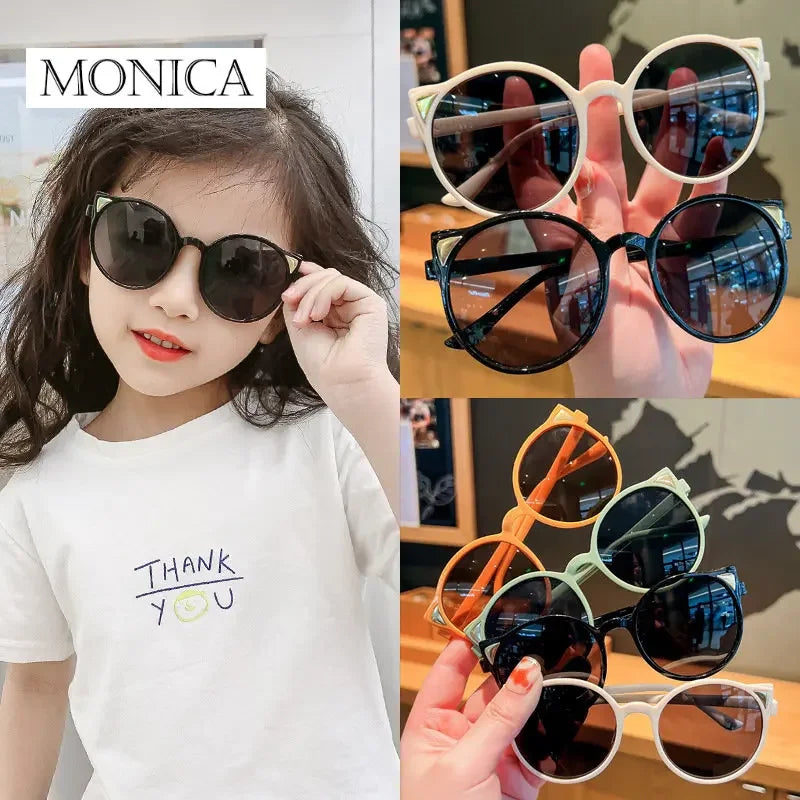 Femlion Kids Cute Animal Ears Sunglasses for Outdoor Sun Protection