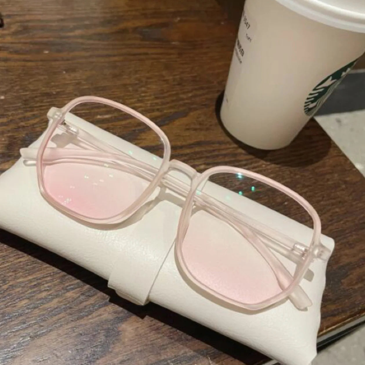 Femlion Blush Pink Anti-Blue Light Myopia Glasses -1.0..-4.0