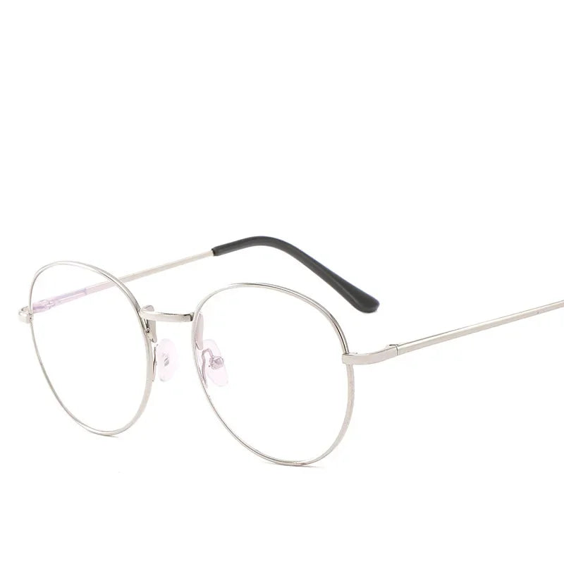 Femlion Retro Metal Frame Myopia Glasses Clear Lens Eyeglasses 0-6.0