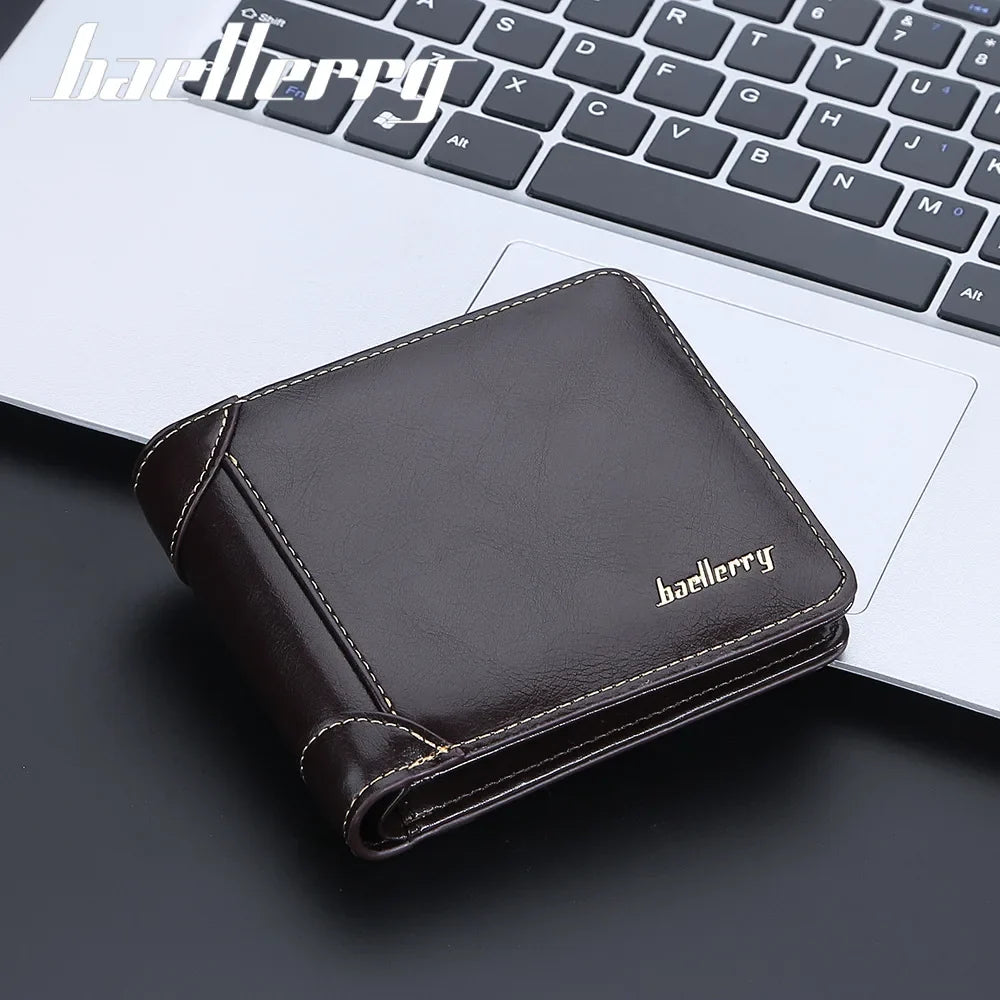 Femlion Men's Slim Wallet with Coin Pocket and Card Holder