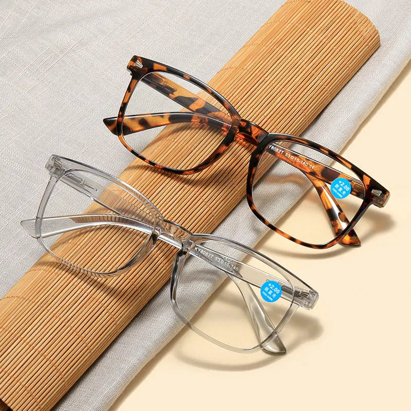 Femlion Square Frame Anti Blue Light Reading Glasses Diopter +1.0-+4.0 Unisex Fashion Eyewear.