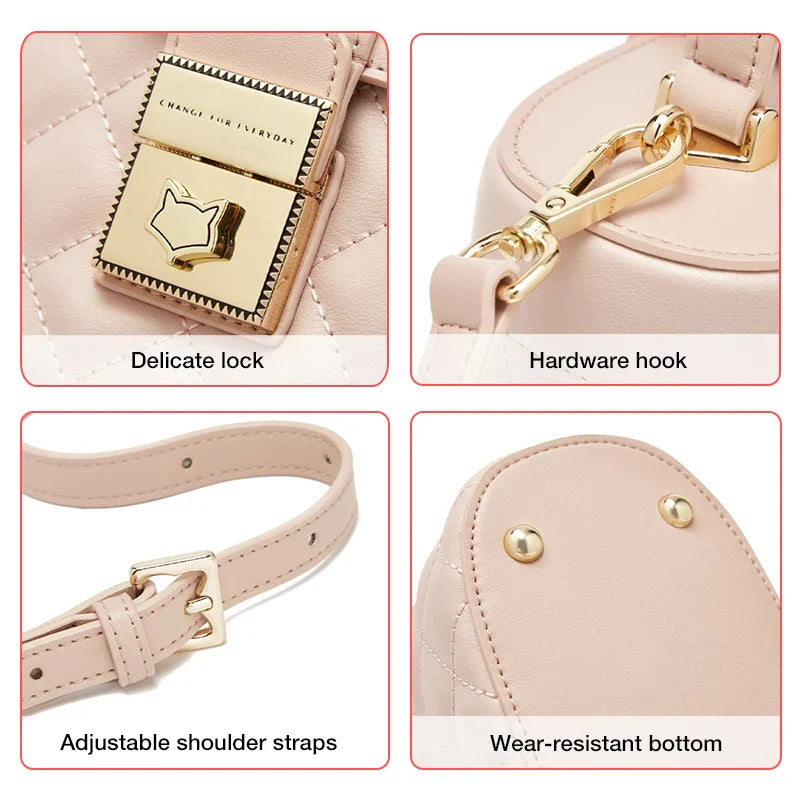 Femlion Fashion Box Bag Mini Handbag Women's Crossbody Shoulder Messenger Elegant Totes