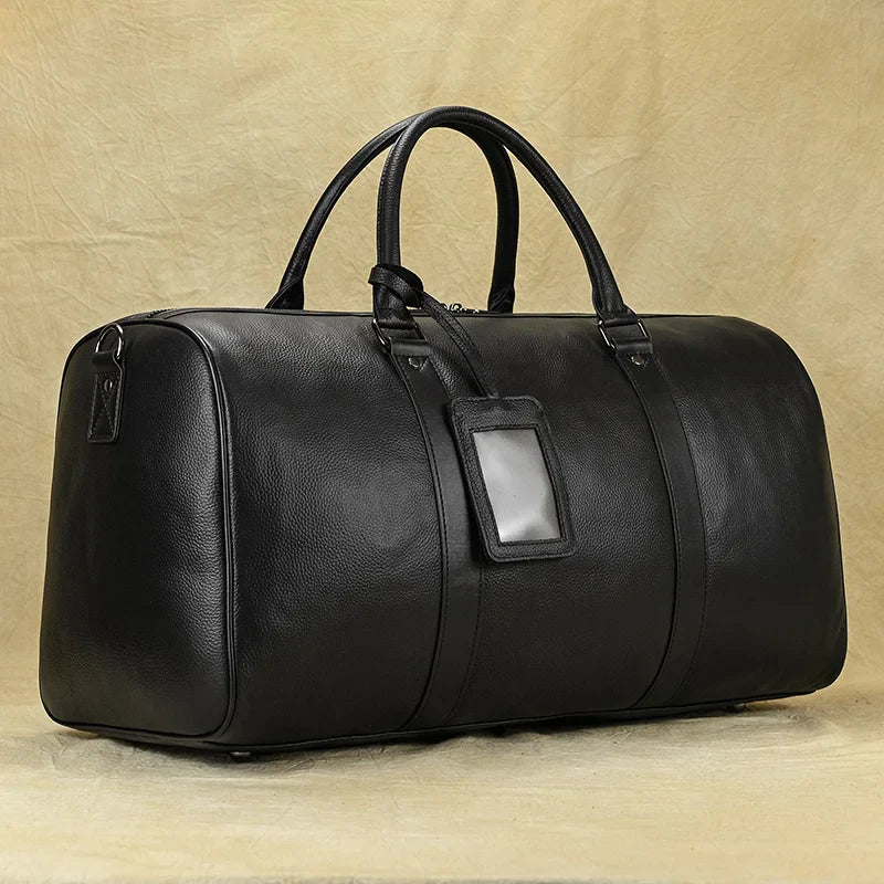 Femlion Duffle Bag: Premium Leather Unisex Weekender Travel Handbag