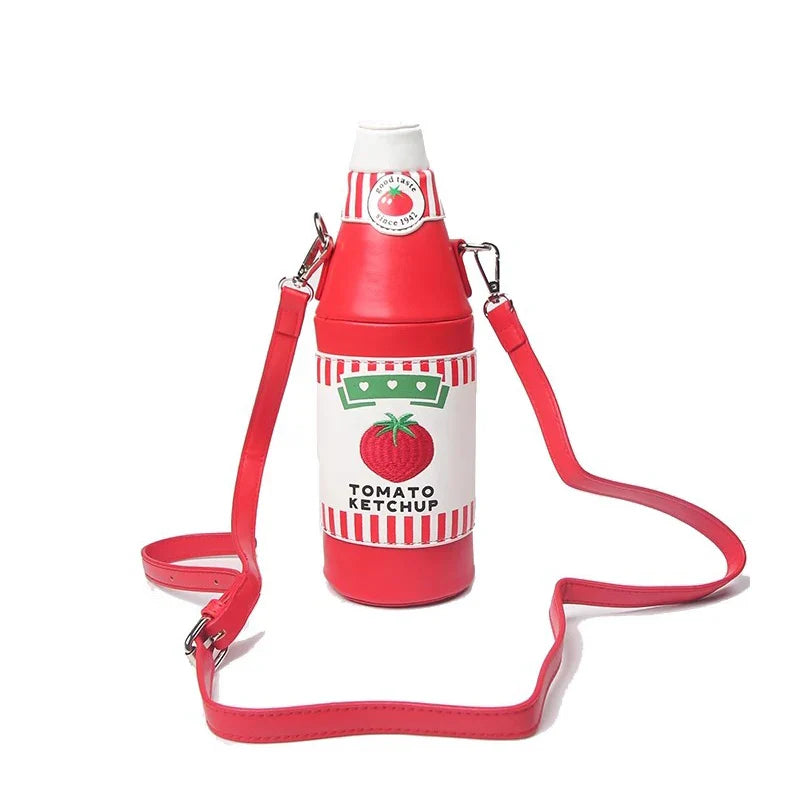 Femlion Tomato Sauce Bottle Crossbody Bag