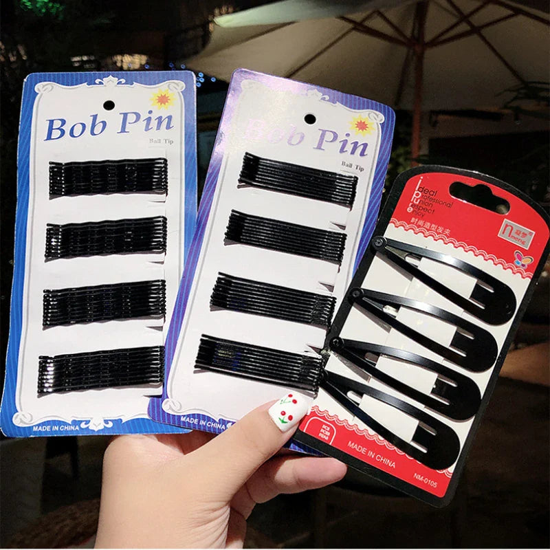 Femlion Black Hair Clip Curly Wavy Grips Bobby Pins Hairstyle Hair Accessories