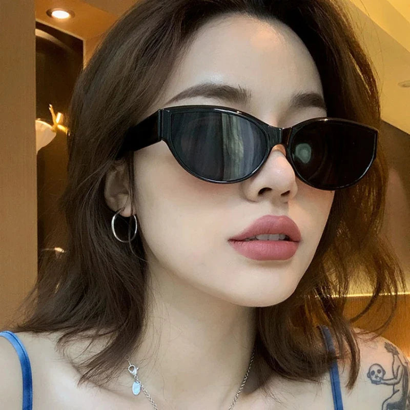 Femlion Cat Eye Oval Sunglasses for Women Vintage Brand Sun Glasses Female Eyewear