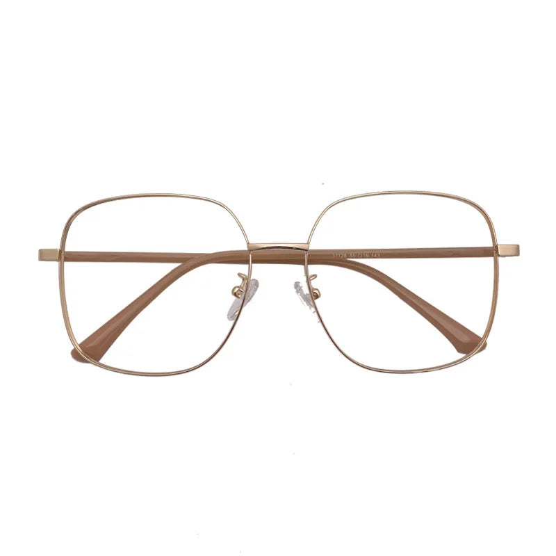 Femlion Square Metal Myopia Glasses Vintage Eyeglasses Unisex Men Women Shortsighted