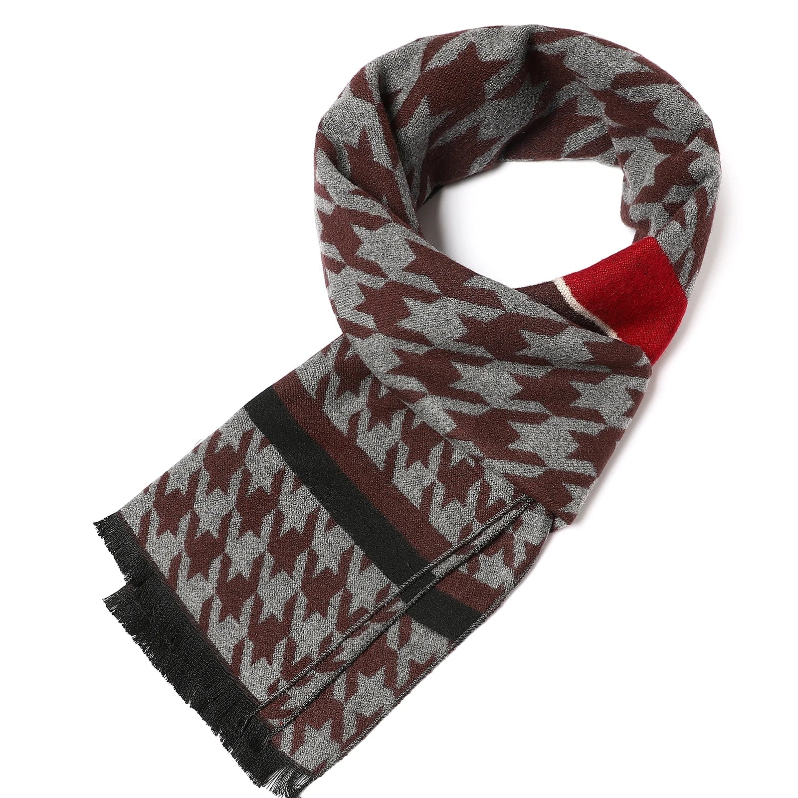 Femlion Men's Plaid Cashmere Shawl: Winter Fashion Scarf