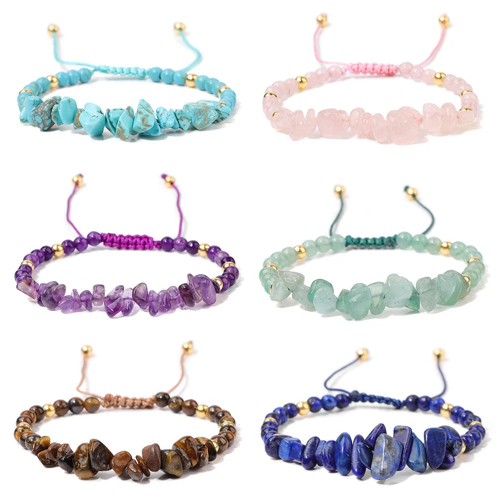 Femlion Howlite Crystal Beaded Bracelet for Women and Men