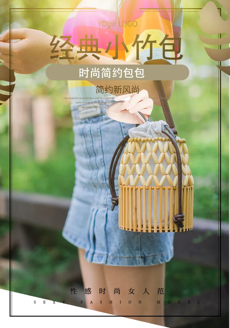 Femlion Seaside Bamboo Crossbody Bag