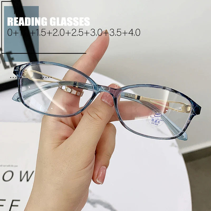 Femlion Transparent Frame Blue Light Blocking Reading Glasses