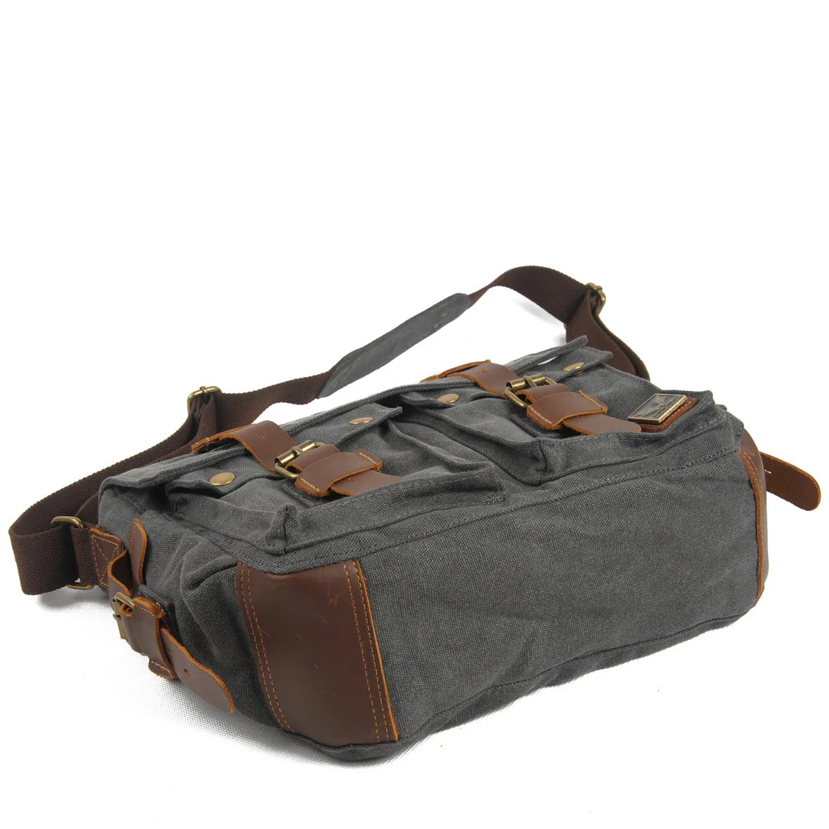 Femlion Canvas & Leather Camera Bag: Waterproof Lining, Stylish Shoulder Messenger for SLR Photography