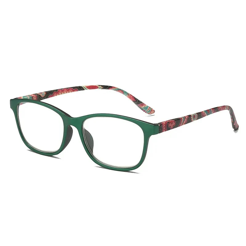 Femlion Blue Light Flower Print Reading Glasses +1.0 to +4.0