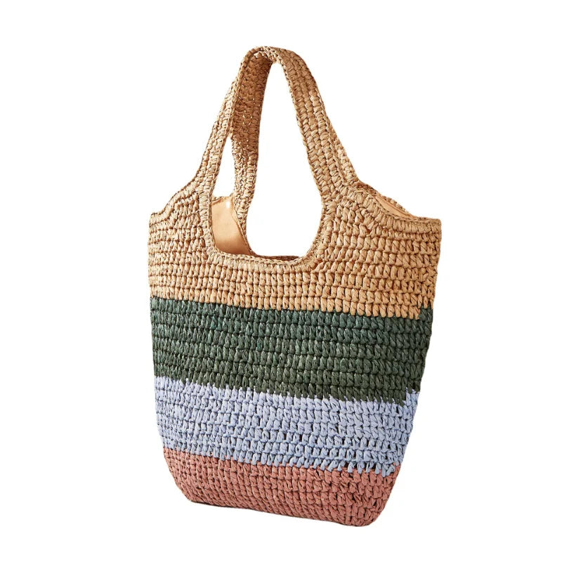 Femlion Versatile Hand-Woven Shoulder Bag - Artistic Trend Beach Handbag