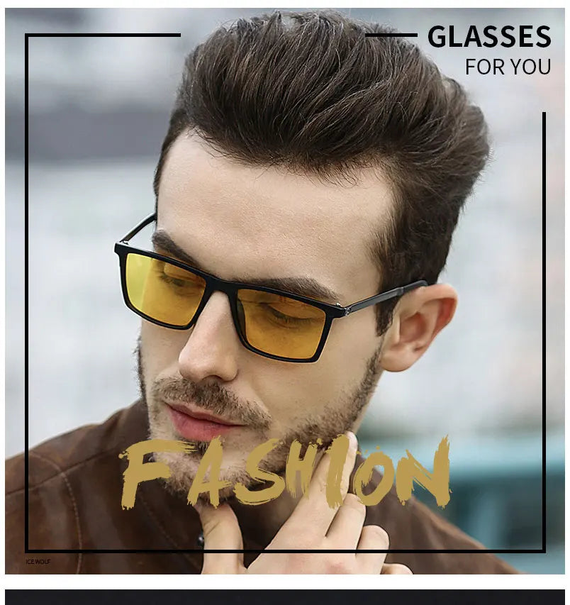 Femlion Square Polarized Sunglasses Men 2024 Vintage Luxury Brand Designer Fashion Sun Glasses