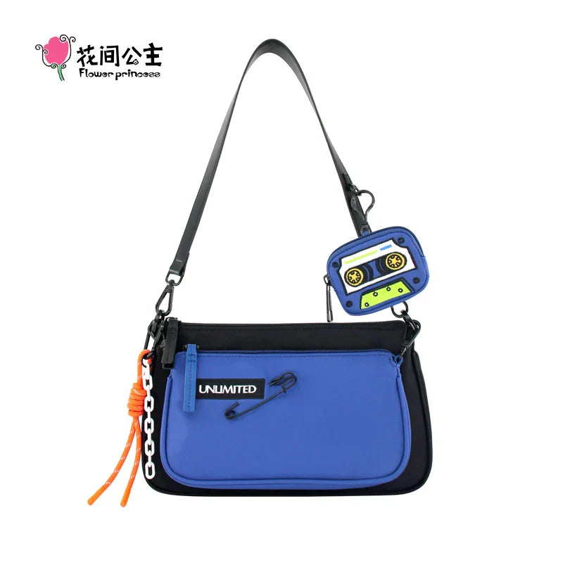 Femlion Flower Princess Messenger Crossbody Nylon Bag 2023 Trend Fashion for Women