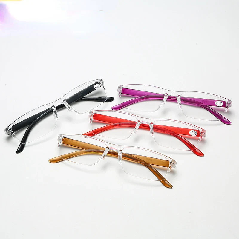 Femlion Rectangle Small Frame Reading Glasses for Men Women +1.0 To +4.0