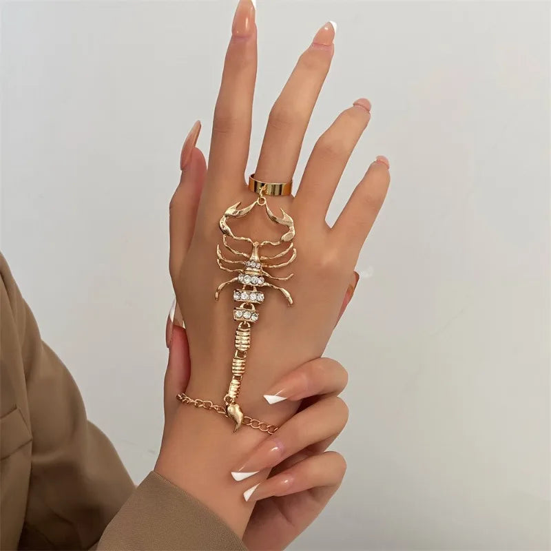 Retro Scorpion Ring Bracelet – Femlion Hip-hop Punk Jewelry Accessories