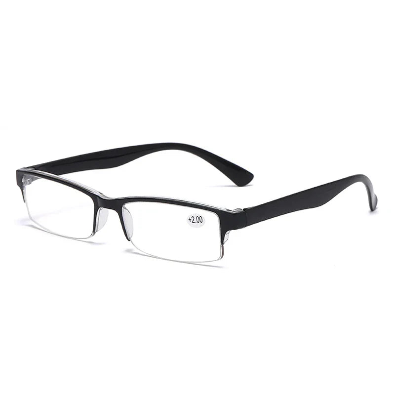 Femlion Half Frame Ultra-light Reading Glasses with Diopter for Women/Men, Various Prescriptions