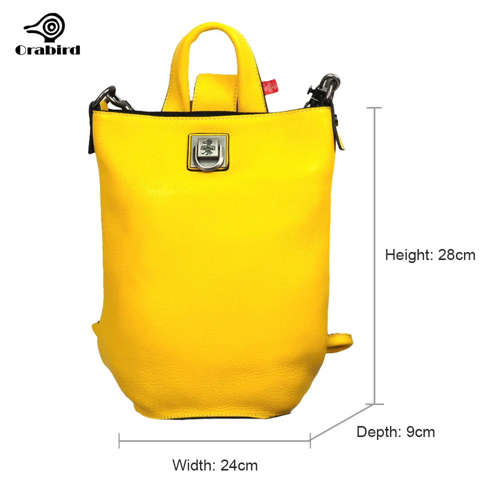 Femlion Stylish Leather Backpack for Women: Versatile Luxury City Crossbody Bag