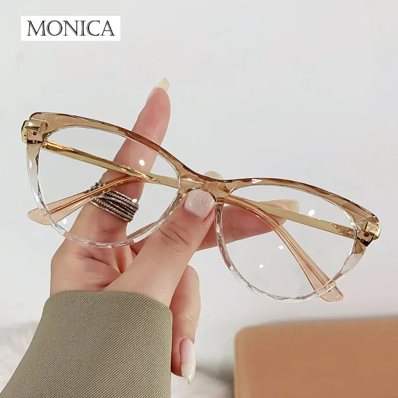 Femlion Vintage Cat Eye Glasses Anti Blue Light Optical Frame Women Clear Eyeglasses