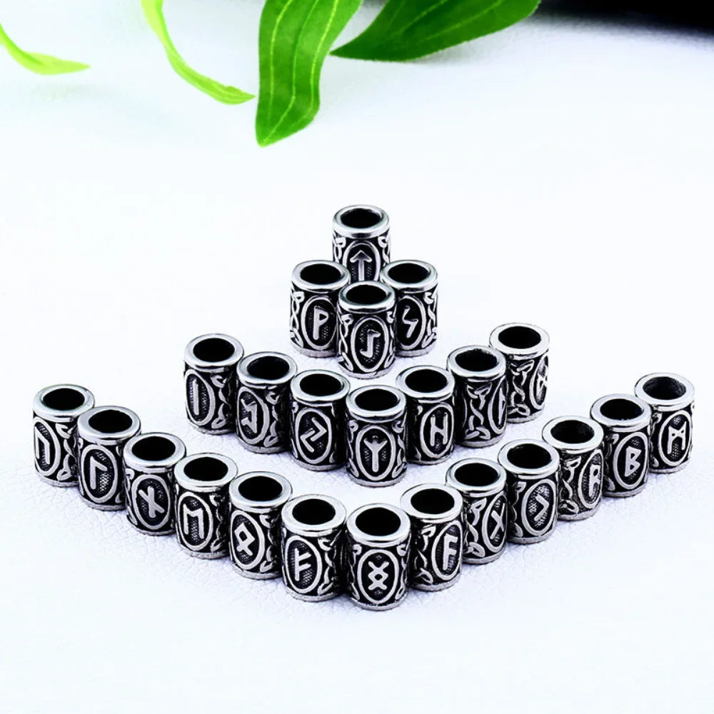 Femlion Viking Dreadlock Beads 3D Charms Hair Clip Hair Styling Tool 24pcs