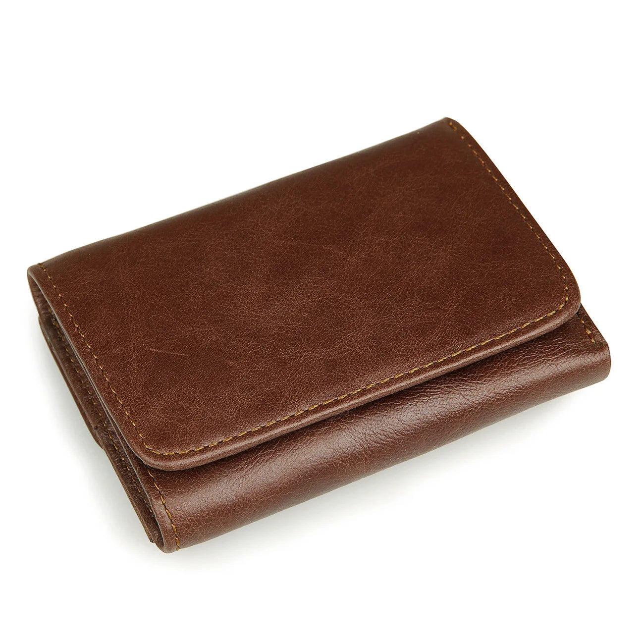 Femlion Men's RFID Leather Wallet: Multi-functional Short Purse with Large Capacity and Card Holder